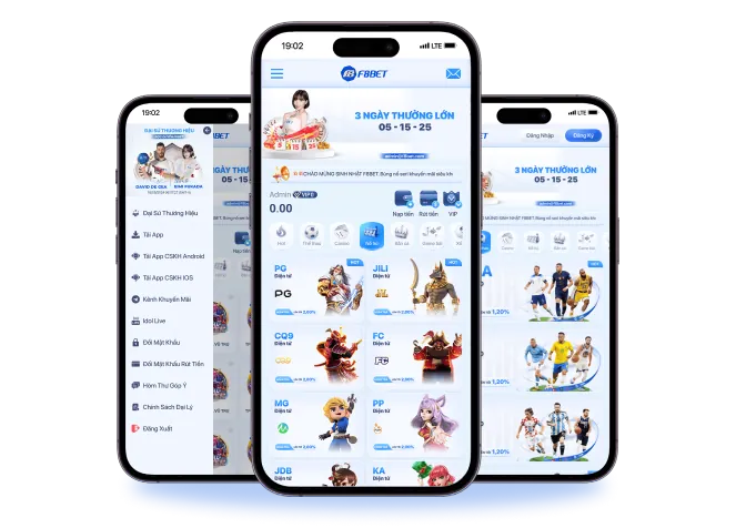 Giao diện người dùng ứng dụng F8BET trên điện thoại